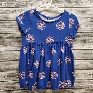 Cat & Jack blue short sleeve flowy top with hearts